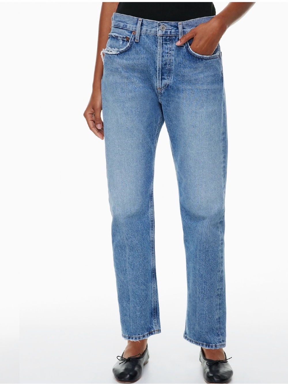 AGOLDE Women’s Parker Long Jean in Invention- SZ 25